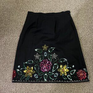 Vintage Handmade Beaded/Sequin 1930-40's Ukrainian Skirt